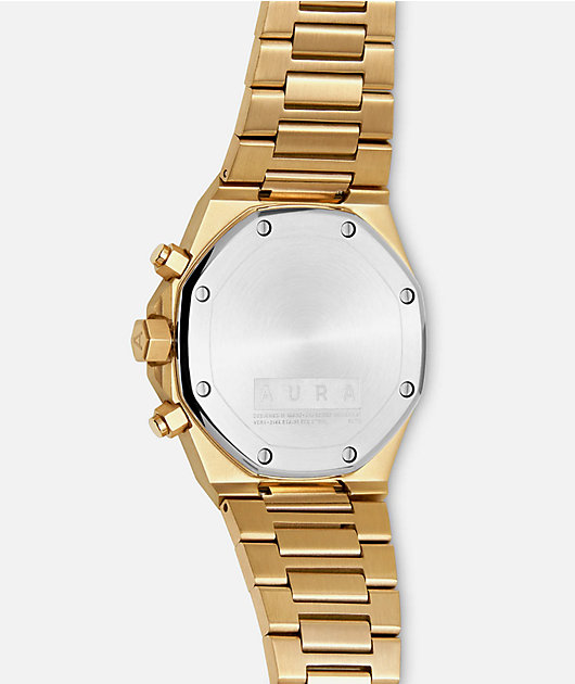 AURA Chronograph 1023 Gold Analog Watch