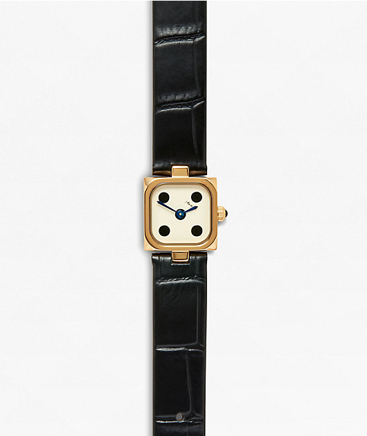 AURA Dice Gold & Black Analog Watch