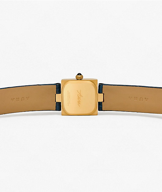 AURA Dice Gold & Navy Analog Watch