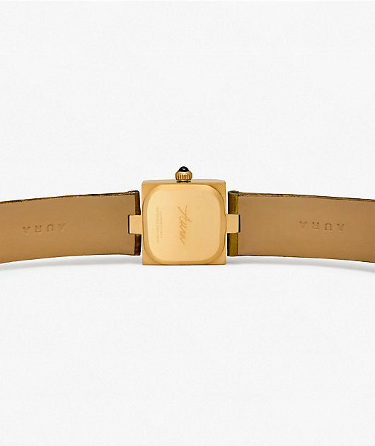 AURA Dice Gold & Olive Analog Watch