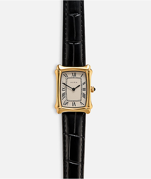 AURA Memento Mori Gold & Black Analog Watch