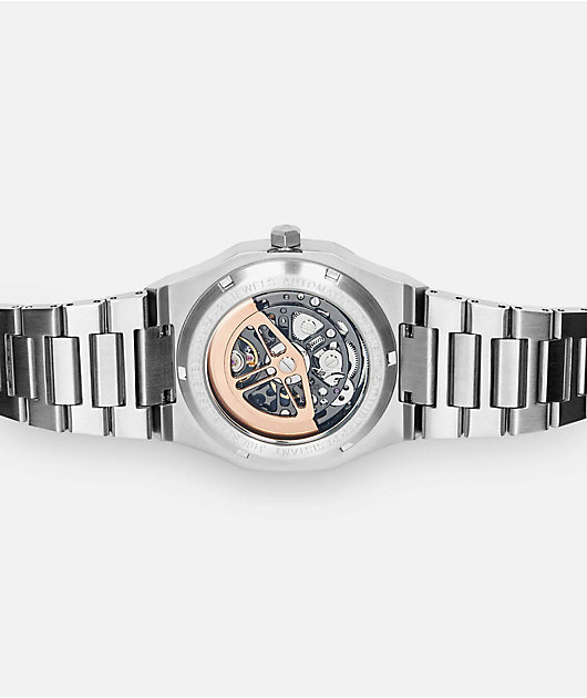 AURA Skeleton 002 Steel Frost Analog Watch