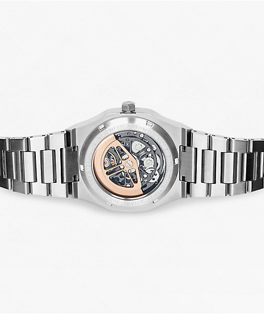 AURA Skeleton Steel Analog Watch