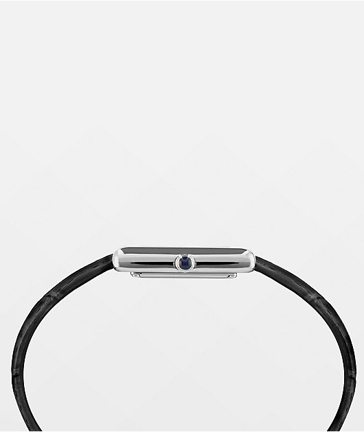AURA Tank Ace Black & Silver Analog Watch
