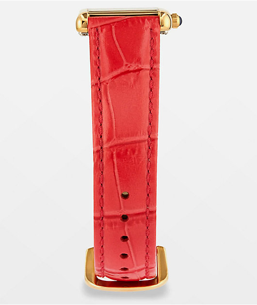 AURA Tank Ace Red & Gold Analog Watch | Zumiez