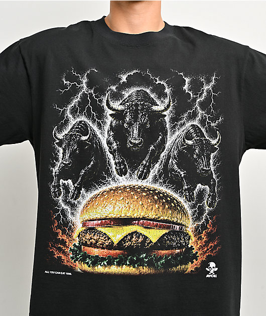 AYCE Cheeseburgers Black T-Shirt