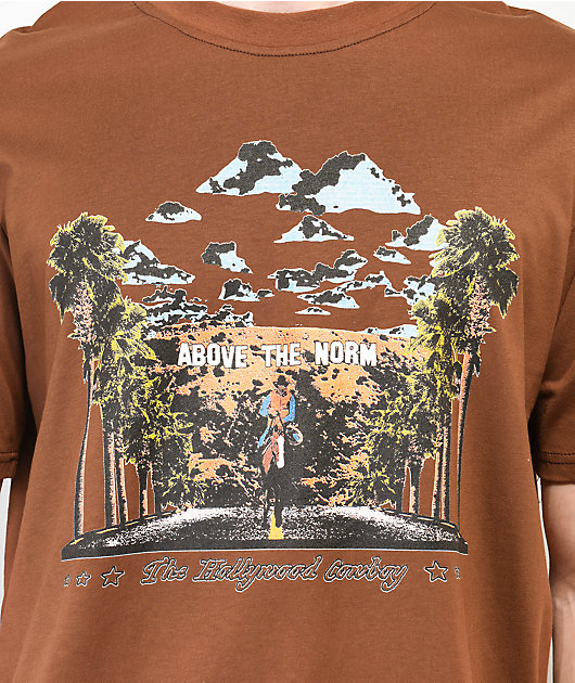 Above The Norm Hollywood Cowboy camiseta marrón