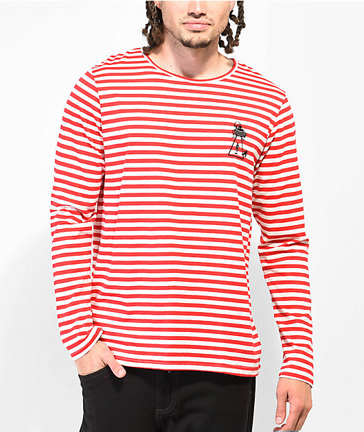 generation hale Tag ud Above The Norm Logo Red & White Stripe Long Sleeve T-Shirt