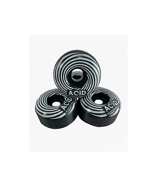 Acid Chemical Swirly 53mm 101a White Skateboard Wheels