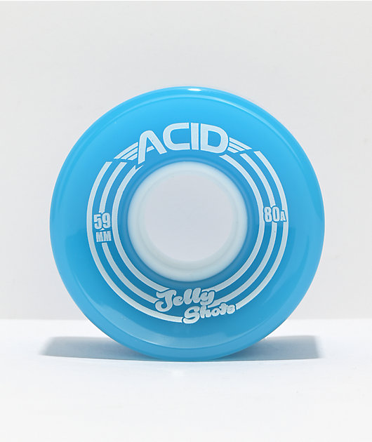 Acid Jelly Shots 59mm 80a Blue Cruiser Skateboard Wheels