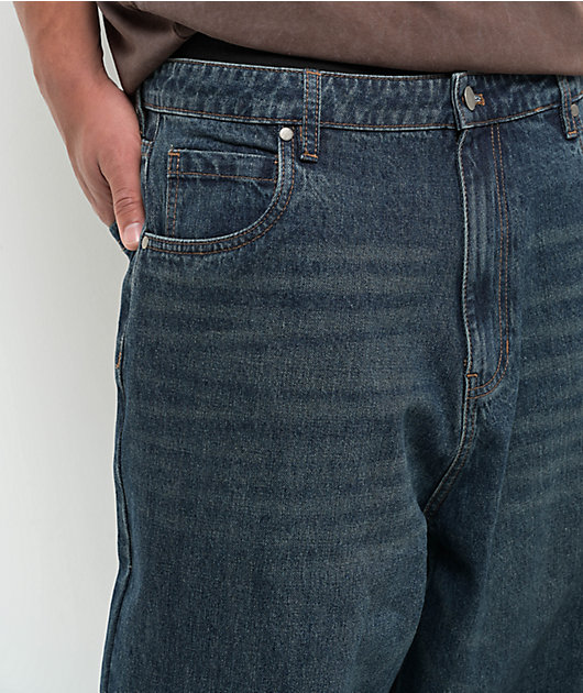 Adam Bomb Baggy Dark Blue Wash Denim Jeans