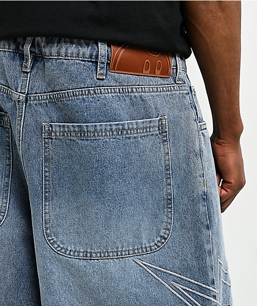 Adam Bomb Big Bomb Light Blue Wash Denim Shorts | Zumiez