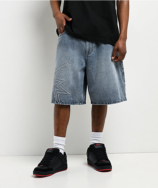 Adam Bomb Big Bomb Light Blue Wash Denim Shorts