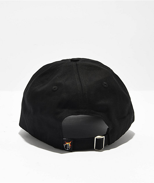 Adam Bomb Bones Black Strapback Hat