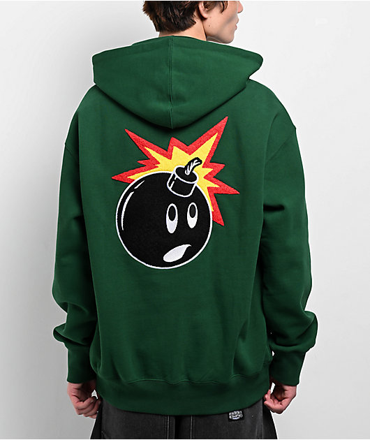 Adam Bomb Chenille Patch Green Hoodie