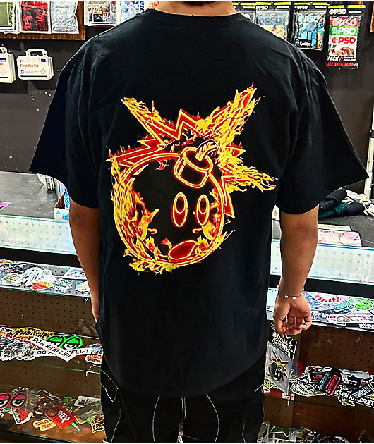 Adam Bomb Flaming Adam Black T-Shirt | Zumiez