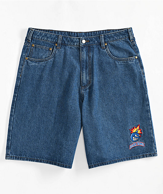 Adam Bomb Speed Blue Denim Baggy Shorts | Zumiez