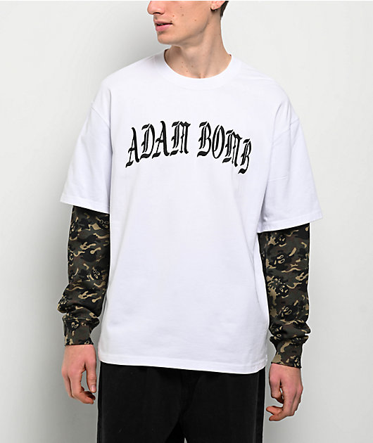 Adam Bomb White & Camo 2fer Long Sleeve T-Shirt | Zumiez