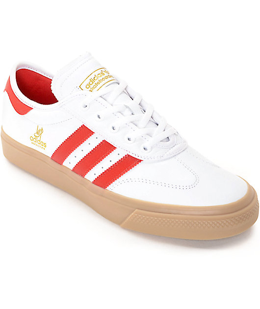 Adidas Adi Ease Universal zapatos de skate en blanco y rojo | Zumiez