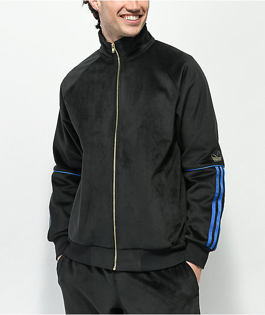 Mens adidas velour jacket best sale