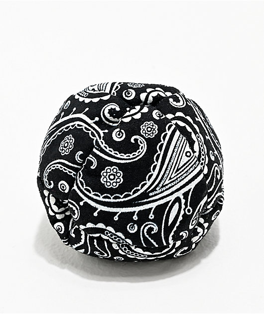 Adventure Imports hacky sack negro con estampado de cachemir