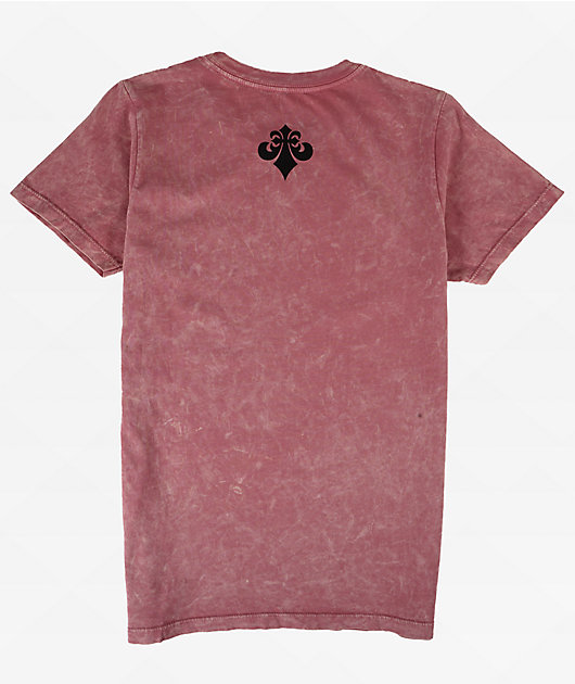 トップス Affliction Angel T shirt Red label sk8 Affliction Angels Dirty Red Lava Wash T-Shirt | Zumiez