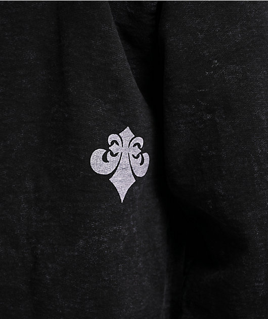 Affliction Ayala Black Lava Wash Hoodie