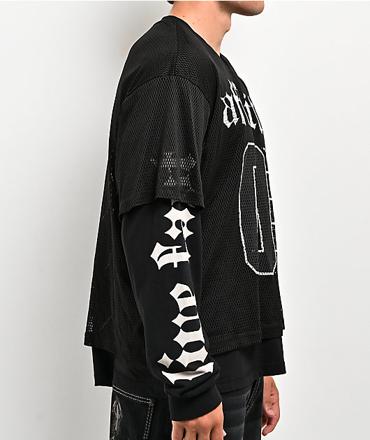Affliction Black Jersey 2fer T-Shirt