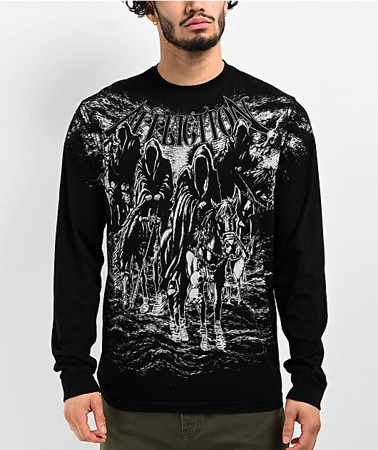 Affliction Black Night Black Long Sleeve T Shirt Zumiez