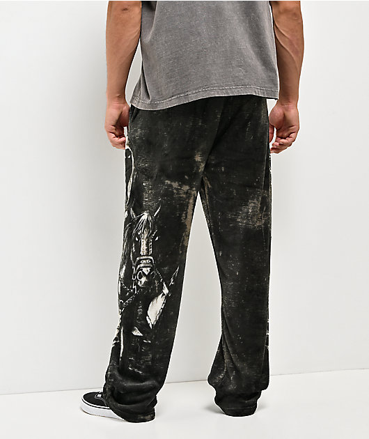 Affliction Black Night Plush Lounge Pants
