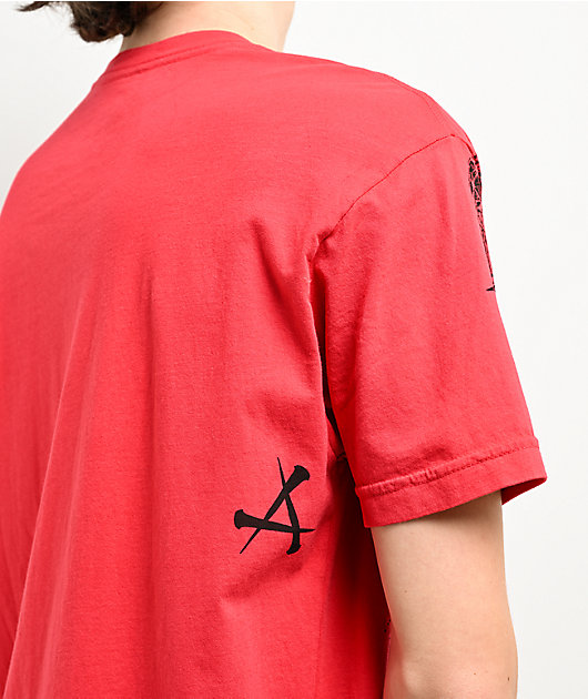 Affliction Caustic Abyss Red T-Shirt | Zumiez