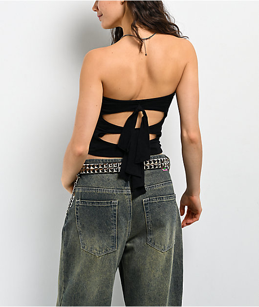 Affliction Collapse Black Tube Top