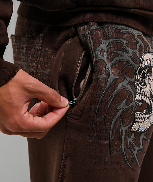 AFFLICTED アフリクテッド Affliction x Haunted Mound Hackle Down On Em Black T-Shirt | Zumiez