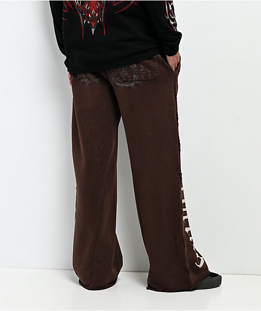 Affliction Collapse Brown Sweatpants