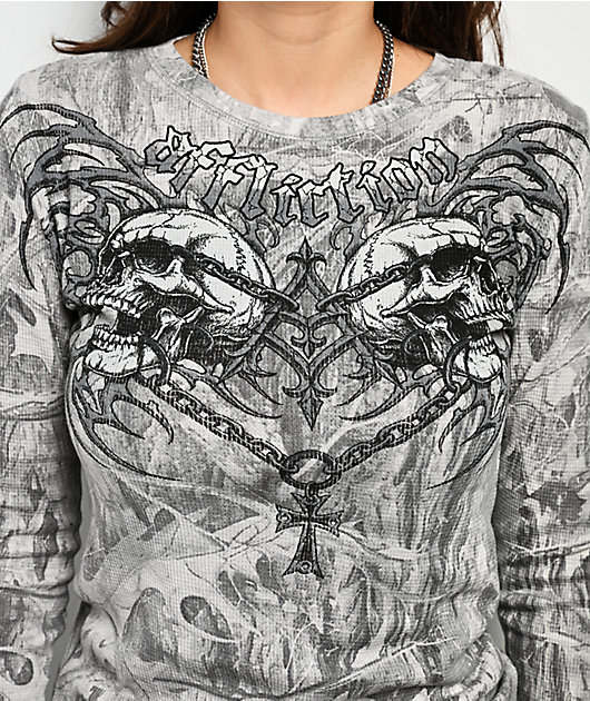Affliction Collapse Camo Thermal Long Sleeve T-Shirt