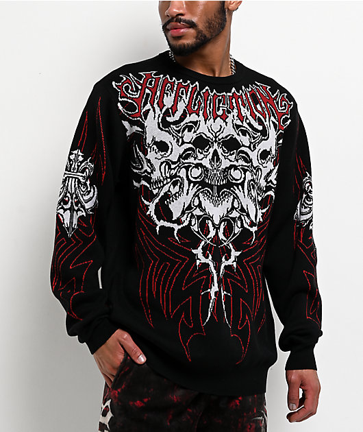 Affliction Corrosive Kingdom Black Sweater