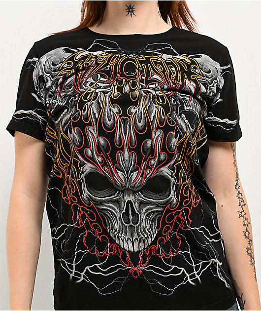 Affliction Cosmic Inferno Black T-Shirt