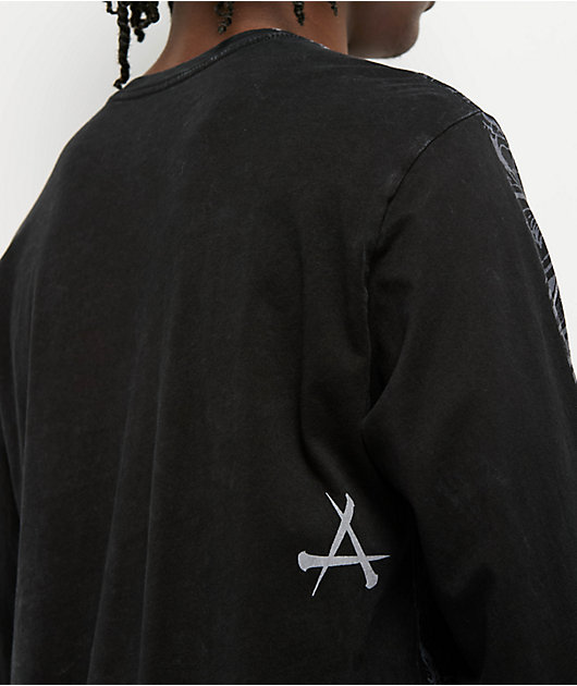 Affliction Cross And Bones Black Long Sleeve T-Shirt