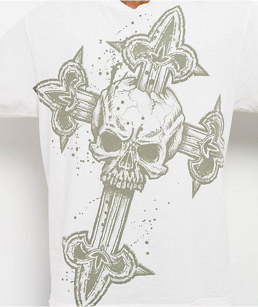 Affliction Cross White T-Shirt
