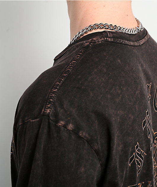 Affliction Dakota Hills Brown Long Sleeve T-Shirt