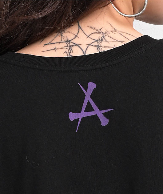 Affliction Darkness Falls Black Crop T-Shirt