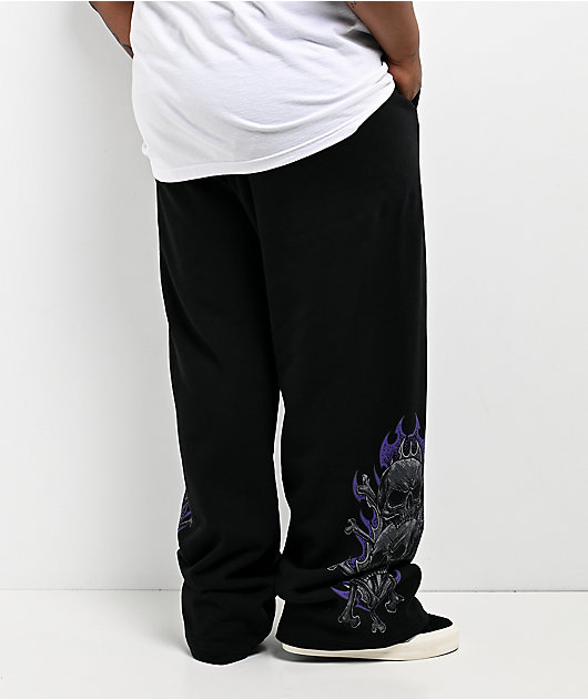 Affliction Darkness Falls Black Sweatpants