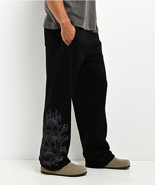 Affliction Darkness Falls Black Sweatpants