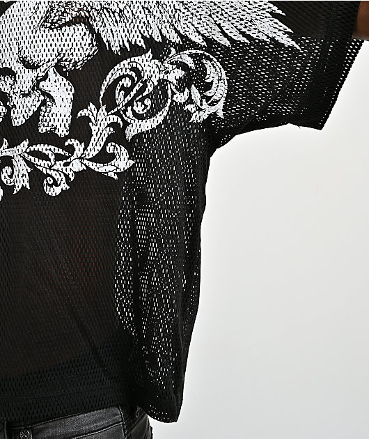 Affliction Death Trial Black Mesh Jersey
