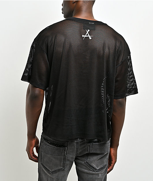 Affliction Death Trial Black Mesh Jersey