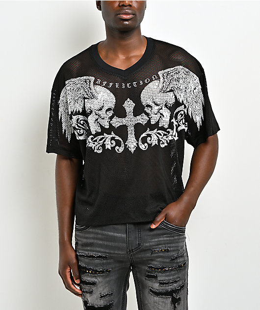 Affliction Death Trial Black Mesh Jersey