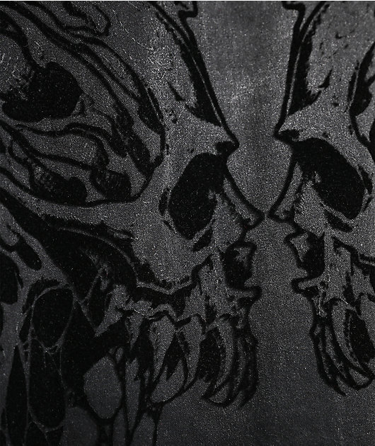 Affliction Death's Reflection Washed Black Button Up Shirt