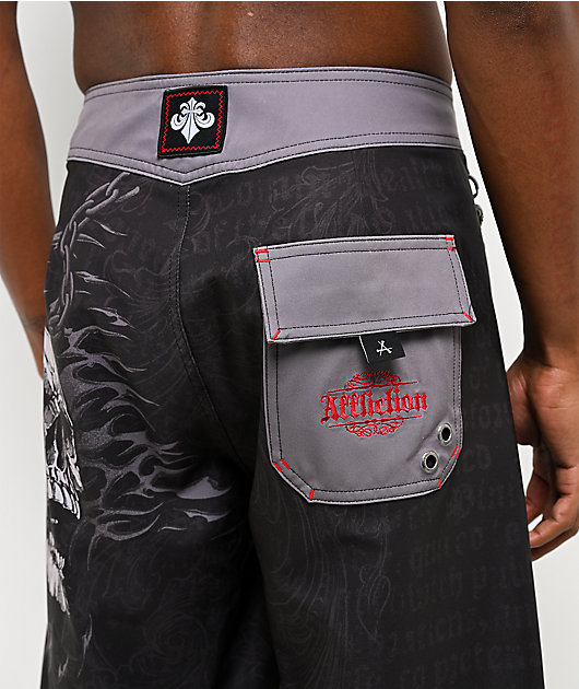 Affliction Decimation Black Board Shorts