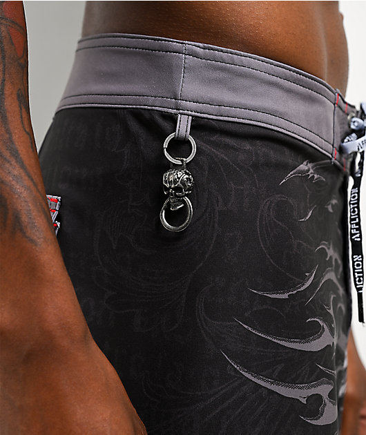 Affliction Decimation Black Board Shorts