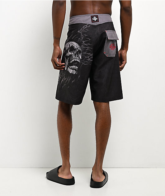 Affliction Decimation Black Board Shorts